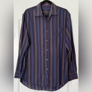 ⚡️Paul Smith London Made in Italy Striped Button-Down Shirt 100% Cotton Size 17